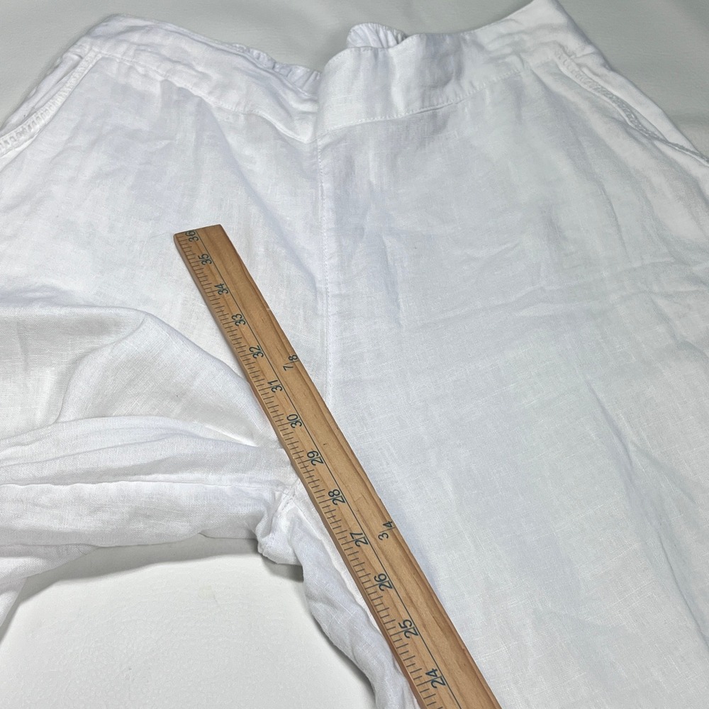 Joie Linen Pants Womens Medium White Wide Leg Coastal Beach Boho Chic Vacation - Picture 7 of 11